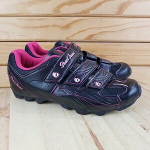 PEARL IZUMI Women's 41 EUR Cycling All Road Sneakers Shoes Hook Loop Black Pink